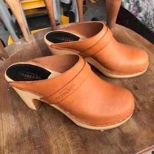 Swedish Hasbeens Heeled Slip-On Clogs